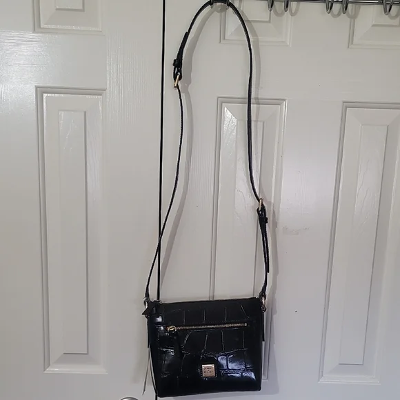 Dooney & Bourke Black Croc-Embossed Crossbody Bag - Picture 8 of 9